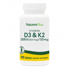  Natures Plus Vitamin D3+K2 2500 IU 90 