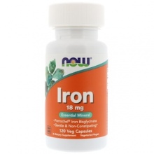 Витамины Now Foods Iron 18 мг 120 капсул