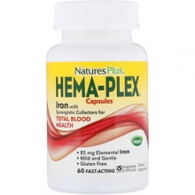  Natures Plus Hema-Plex Iron 60 